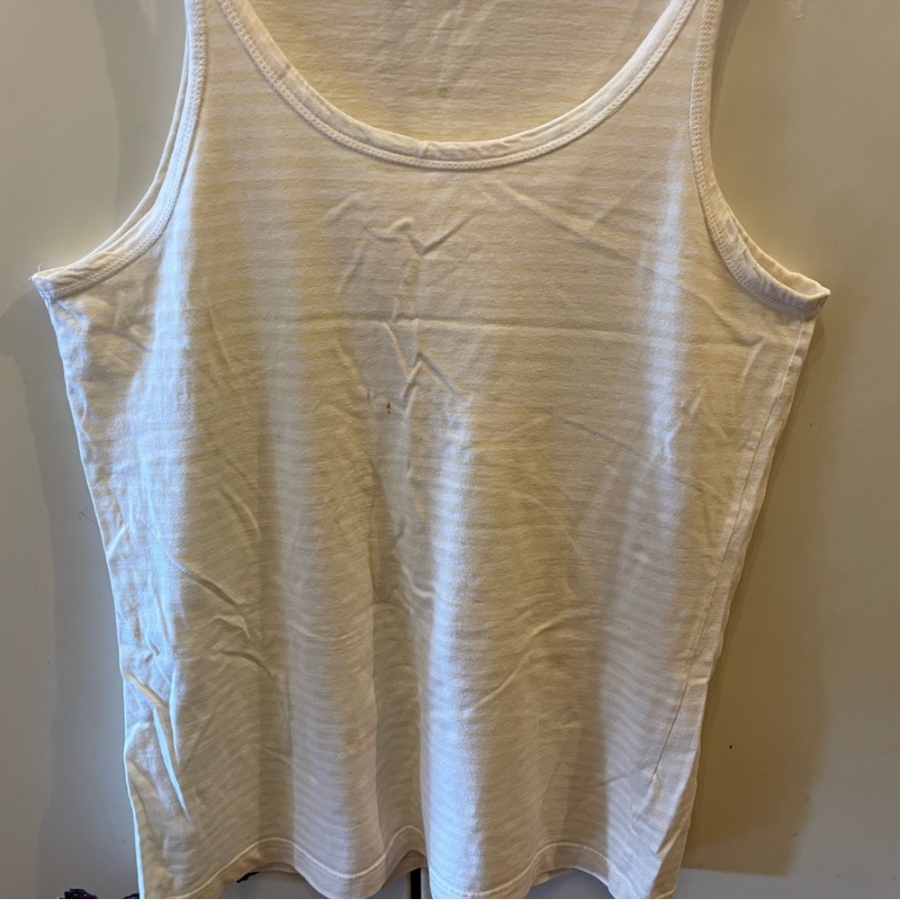 Light yellow and white tank top